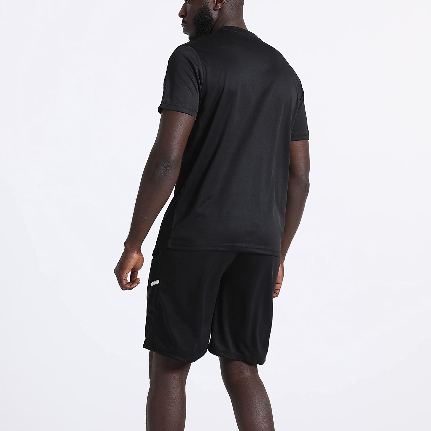 BUYJYA Men's Workout Clothes Athletic Shorts Shirt Set 3 Pack for Basketball Football Exercise Training Running Gym - Image 8